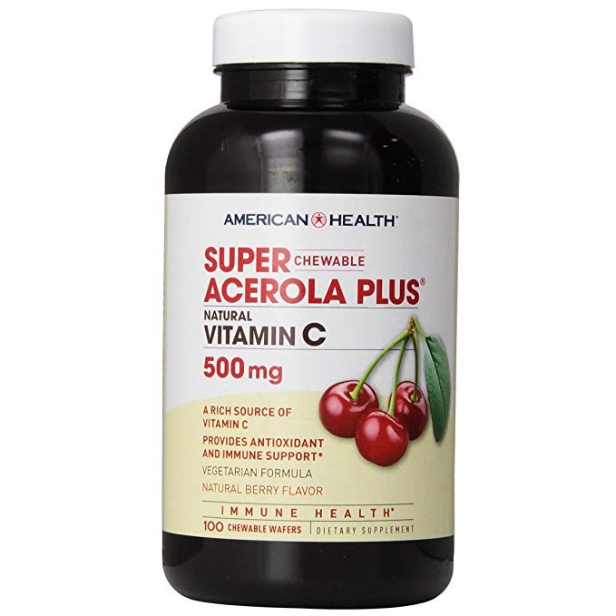 100 Count Super Acerola Plus 500 mg Chewable Wafers